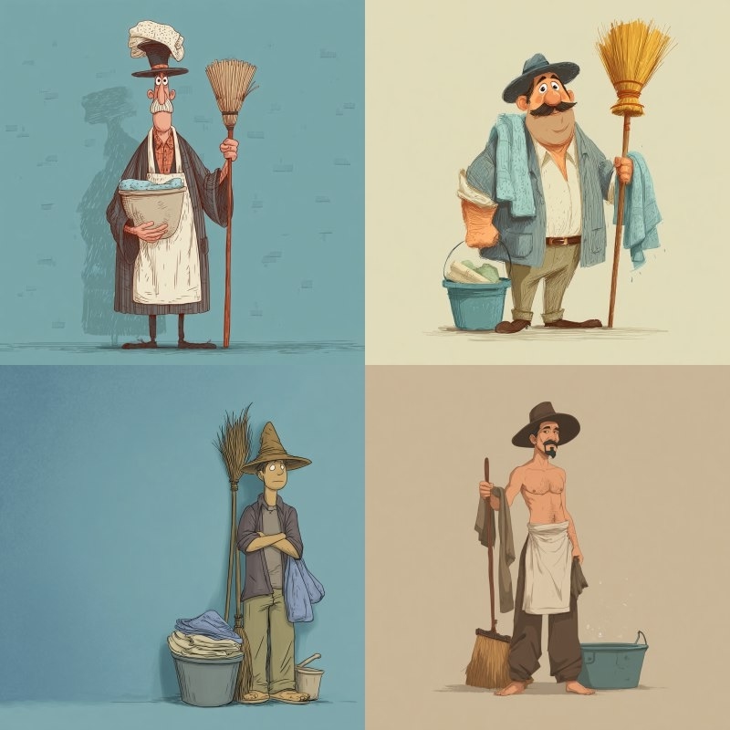 баня - веник - уборщик