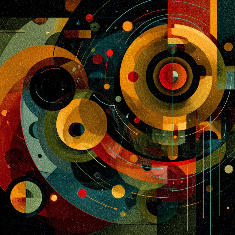 гравитационная масса в стиле кандинский