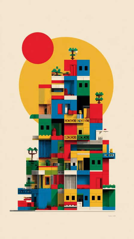 Башня из конструктора Lego