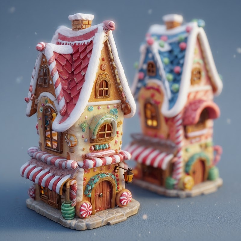 красивые пряничные домики на елку 01