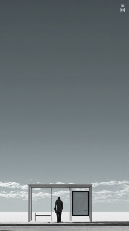 шум прибоя на автобусной остановке